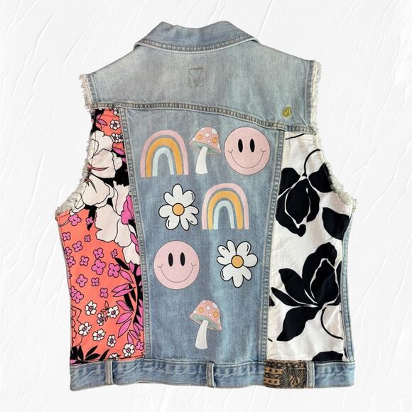 Re-Worked Denim Vest - Picture 1 of 5